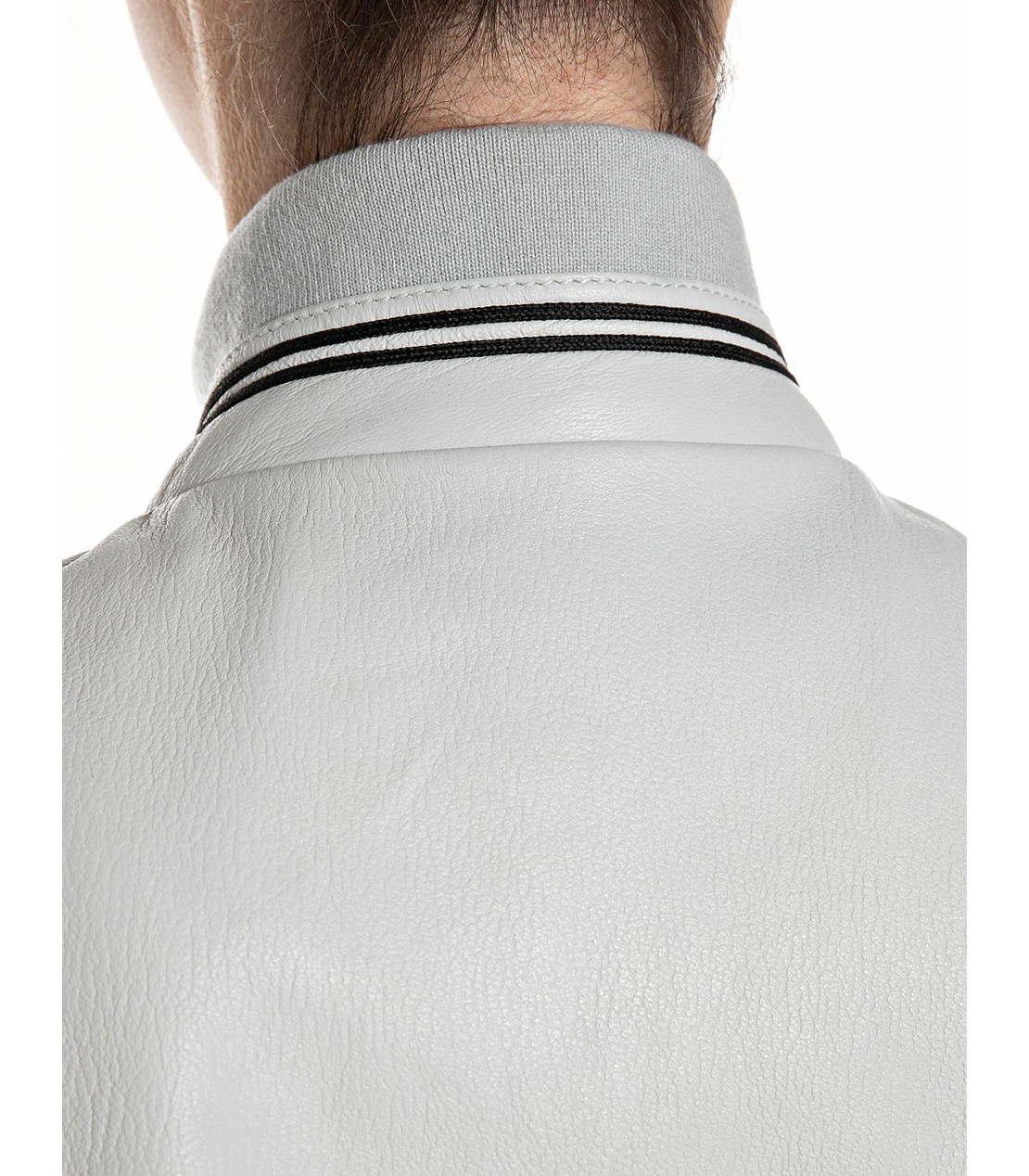 ラムレザーバーシティージャケット 詳細画像 ベージュ 6